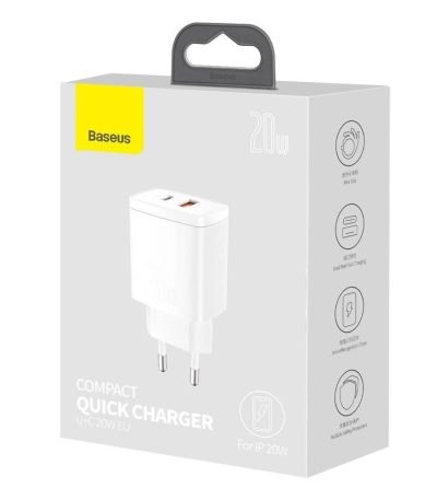 Baseus-Compact-USB-TYPE-C-20W-3A-Quick-Charge-3.0-White-4 (1)